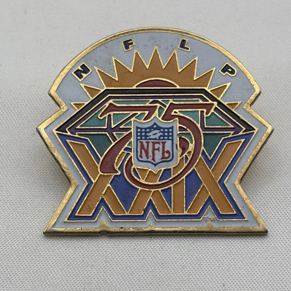 1995 Super Bowl XXIX NFLP 75 Years NFL Football Lapel Hat Pin